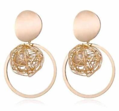 Geometric Round Earrings